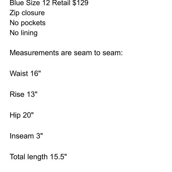 Club Monaco Ditmas Navy Shorts Sz 12 NWT - Picture 9 of 9